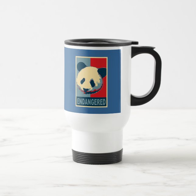 Mug De Voyage Conception mise en danger d'art de bruit de panda (Droite)