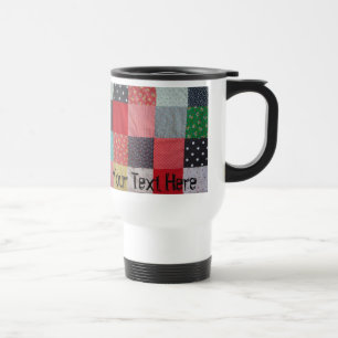 Mug De Voyage conception vintage de tissu de patchwork de style