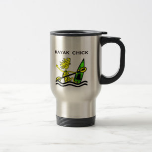 Mug De Voyage Conceptions et choses de poussin de kayak