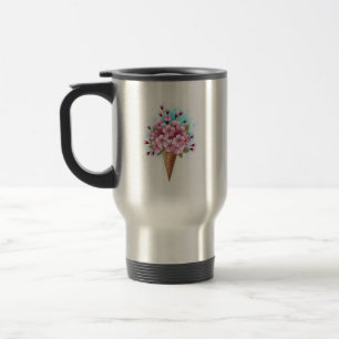 Mug De Voyage Cône rose Sakura crème glacée gaufre