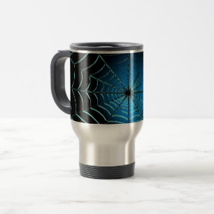 Mug De Voyage Cool Blue Spider Web