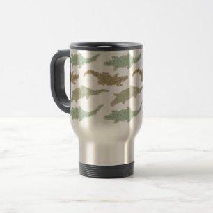 Mug De Voyage Cool Camo Alligators - motif sans soudure.