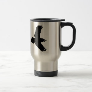 Mug De Voyage Copie d'oiseau de Raven en vol