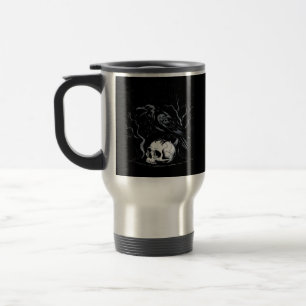 Mug De Voyage Corbeau, F-Caw-F Oiseau Drôle Lune Gothique Humour