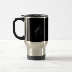Mug De Voyage Corbeau, F-Caw-F Oiseau Drôle Lune Gothique Humour