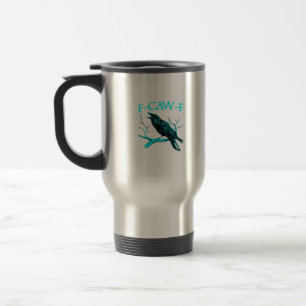 Mug De Voyage Corbeau F-Caw-F Oiseau Drôle Rétro