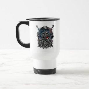 Mug De Voyage Corbeaux et épées d'Odin Mythologie Viking drapeau