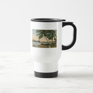 Mug De Voyage Coucher de soleil de brise tropicale vintage de co