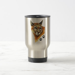 Mug De Voyage Cougar, Puma, Lion de montagne - Traces animales