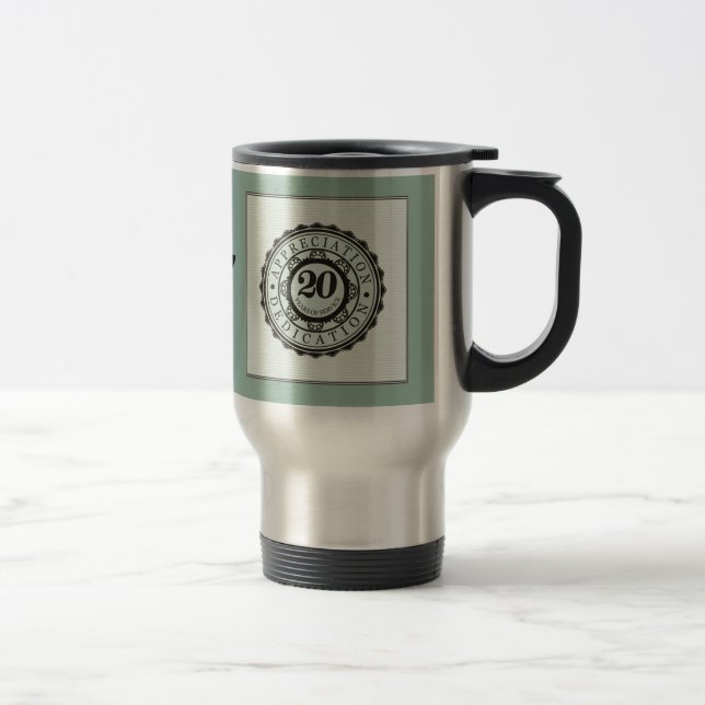 Mug De Voyage Couleur faite sur commande récompense de service (Droit)