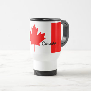 Mug De Voyage Couleurs du drapeau de la feuille d'érable du Cana