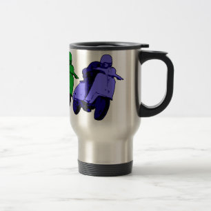 Mug De Voyage Coureur de scooter de l'art de bruit RVB