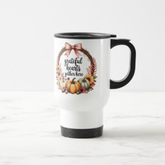 Mug De Voyage Couronnes de citrouille rassemblent des cœurs reco