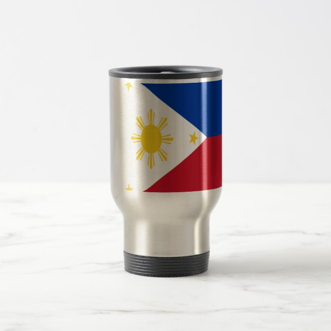 Mug De Voyage Coût bas ! Drapeau de Philippines (Centre)