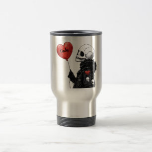Mug De Voyage Crâne éffrayant - Personnalisable avec ballon