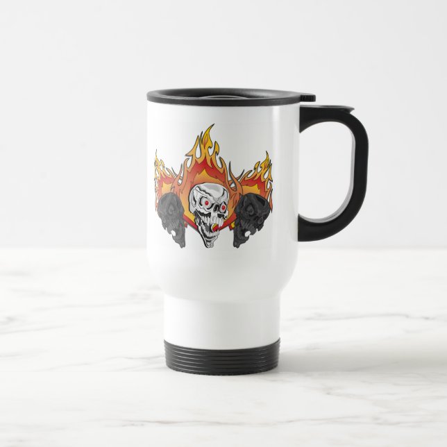 Mug De Voyage Crânes flamboyants (Droite)