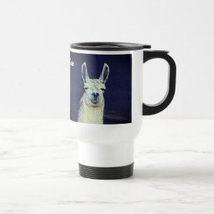 Mug De Voyage Crayon Art numérique visage Llama Personnalisé