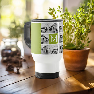 Mug De Voyage Créez votre propre Instagram Photo Collage Lime