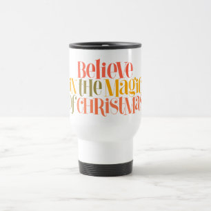 Mug De Voyage Croire à la magie de Noël - Style rétro
