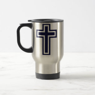 Mug De Voyage Croix chrétienne bleue différentes variantes