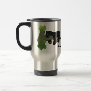 Mug De Voyage Cute jaguar noir panther chaton dessin personnalis