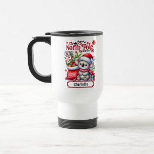 Mug De Voyage Cute Koala Chirstmas Nom personnalisé