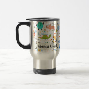 Mug De Voyage Cute Personnalisé Dinosaure Alien Enfants