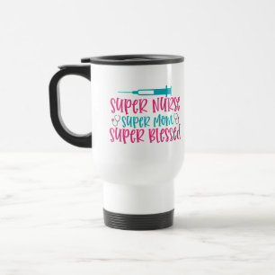 Mug De Voyage Cute super infirmière mot art