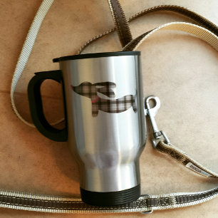 Mug De Voyage Dachshund gris Mug café voyage
