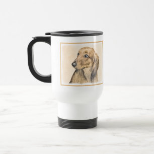 Mug De Voyage Dachshund (Longhaerien) Peinture - Art Chien origi