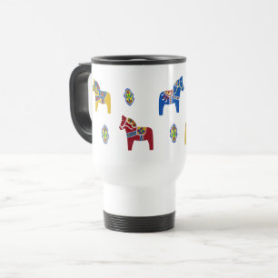 Mug De Voyage Dala Horse Design suédois