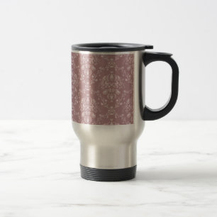 Mug De Voyage Damas violet et blanc
