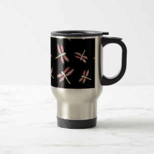 Mug De Voyage Danser l'art des insectes Dragonine rose