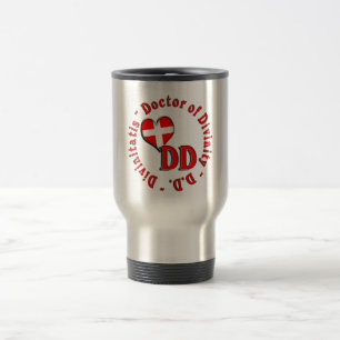 MUG DE VOYAGE DD ACRONYME CIRCULAIRE LOGO MÉDECIN DE DIVINITÉ