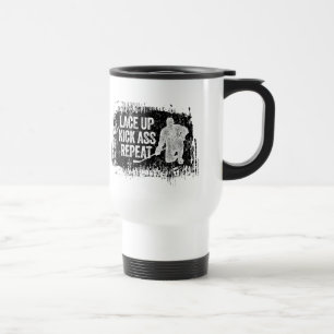 Mug De Voyage Dentelle. Répétez. (hockey)