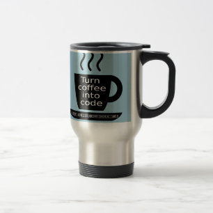 Mug De Voyage Dépendance fraîche de café de geek de programme