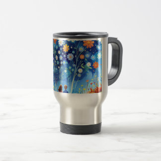 Mug De Voyage des fleurs coupées dans le ciel