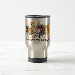 Mug De Voyage Désordre obsédant de chat d'OCD