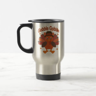 Mug De Voyage Dessin de dinde de Thanksgiving mignon – “Gloussem