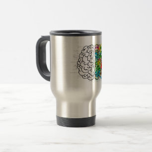 Mug De Voyage Dessin d'idée de psychologie cérébrale
