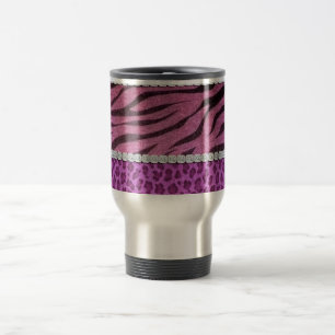 Mug De Voyage Diamant pourpre Girly mignon de poster de animal