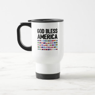 Mug De Voyage Dieu Bénisse l'Amérique Tous Pays Fierté Latino I