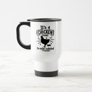 Mug De Voyage Dingue poule dame Funny Hen Rooster Farm Life