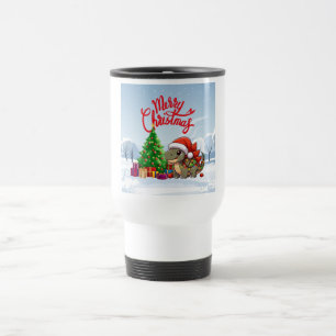 Mug De Voyage Dino de Noël bébé mignon/fantaisiste