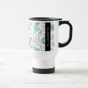Mug De Voyage Dinosaures Spatiaux, Dinosaures Mignons, Étoiles,