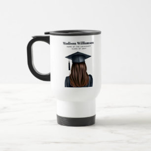 Mug De Voyage Diplômée moderne personnalisée Femme Diplômée