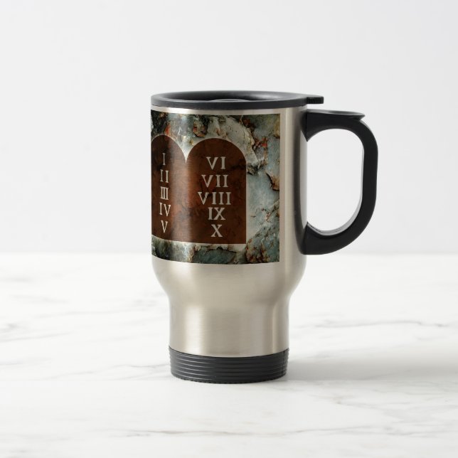 Mug De Voyage Dix commandements (Droit)