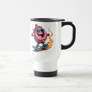 Mug De Voyage Donut cool sur une canne à feu