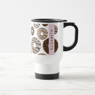 Mug De Voyage Donuts Au Chocolat, Donuts Au Caramel, Glace, Votr