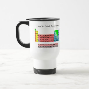 Mug De Voyage Dose Périodique de Caféine - Tableau Périodique